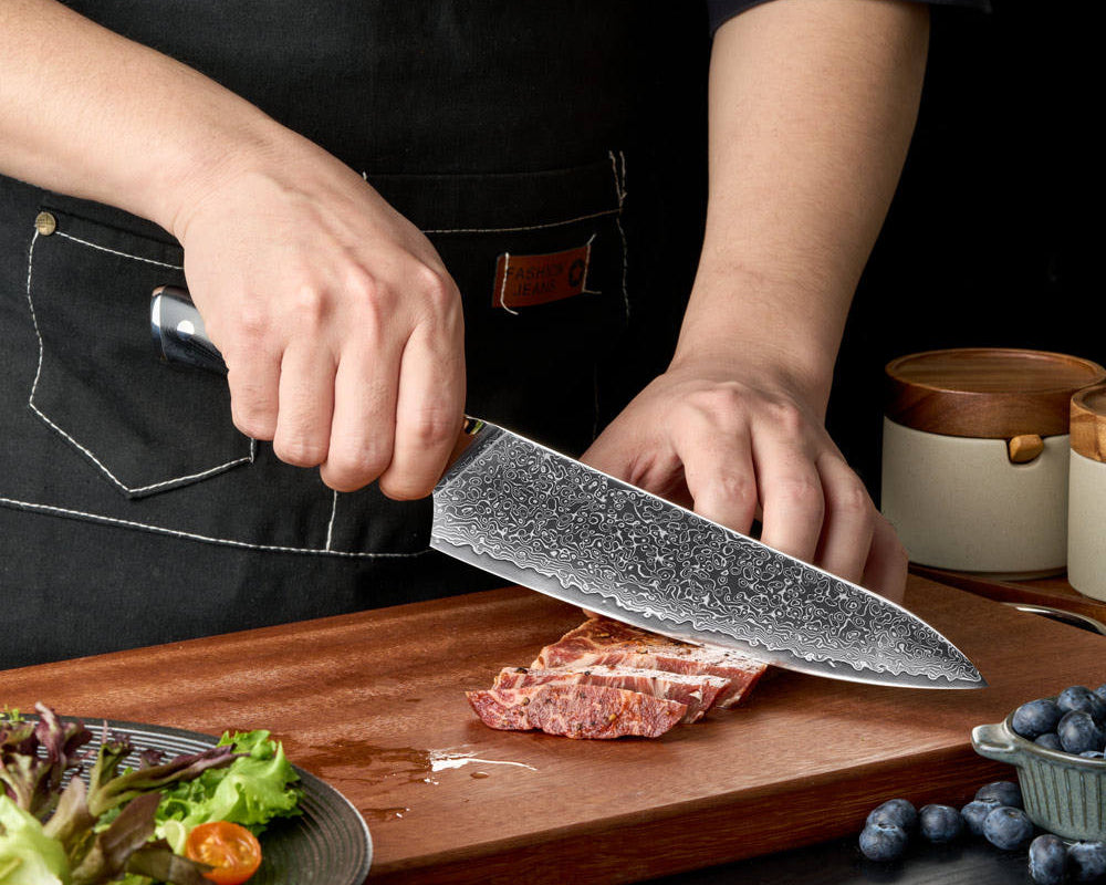 VSFine 5-Piece Damascus Knife Set